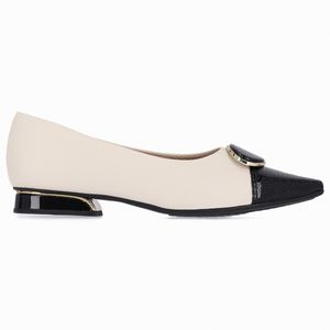 PICCADILLY MAXI - Sapato Silvia Salto Baixo Off White