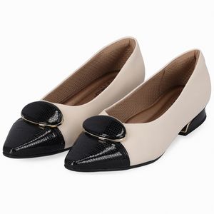PICCADILLY MAXI - Sapato Silvia Salto Baixo Off White