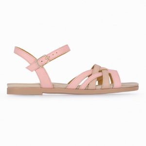 Sandália Mari Rasteira Rosa Quartzo