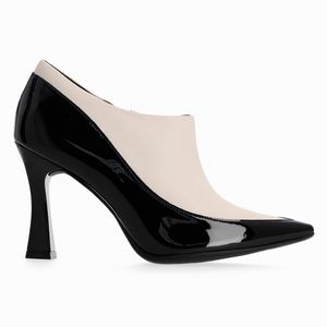 Ankle Boot Silvana Salto Alto Preto/Off White
