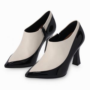 Ankle Boot Silvana Salto Alto Preto/Off White