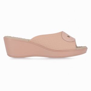 Tamanco Cecilia Salto Anabela Médio Rose