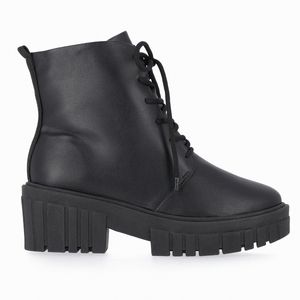 Bota Cano Curto Salto Médio Preto