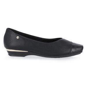 PICCADILLY MAXI - Sapato Fernanda Salto Baixo Preto