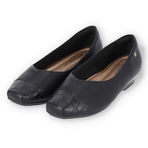 PICCADILLY MAXI - Sapato Fernanda Salto Baixo Preto