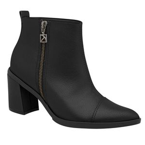 Bota Cano Curto Salto Médio Preto
