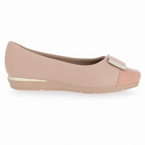 PICCADILLY MAXI - Sapato Fernanda Salto Baixo Rosê/Pessego