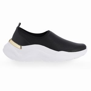 Tênis Fascite Plantar Anabela Médio Preto