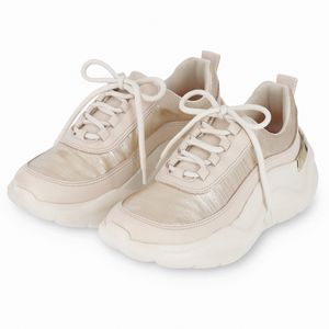 Tênis Fascite Plantar Anabela Médio Off White