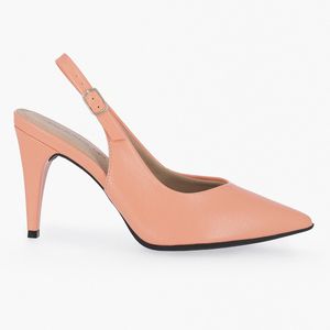 Slingback Silvana Salto Alto Salmao