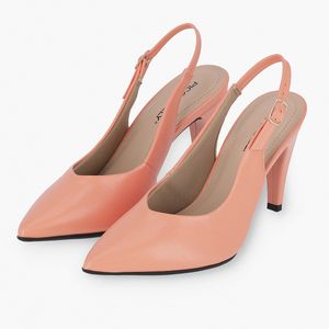 Slingback Silvana Salto Alto Salmao