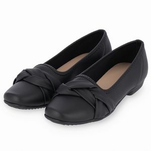Sapatilha Celina Salto Baixo Preto