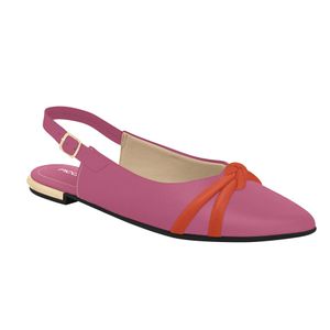 Slingback Ana Salto Baixo Rosa