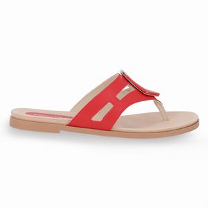 Chinelo Mari Rasteira Vermelho