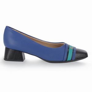 Sapato Tati Salto Médio Azul Cobalto