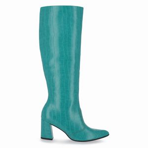 Bota Luiza Cano Longo Salto Alto Esmeralda
