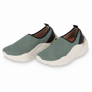 Tênis Fascite Plantar Anabela Médio Folha/Preto