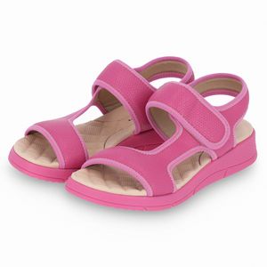 Sandália Esporão Anabela Médio Rosa