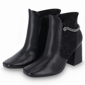 PICCADILLY MAXI - Bota Ana Paula Cano Curto Salto Alto Preto