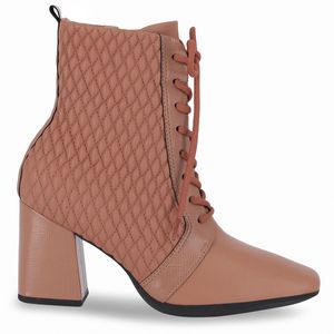 PICCADILLY MAXI - Bota Ana Paula Cano Curto Salto Alto Terracota