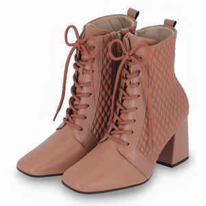 PICCADILLY MAXI - Bota Ana Paula Cano Curto Salto Alto Terracota