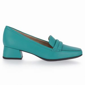 Loafer Tati Salto Médio Esmeralda