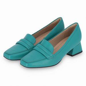 Loafer Tati Salto Médio Esmeralda