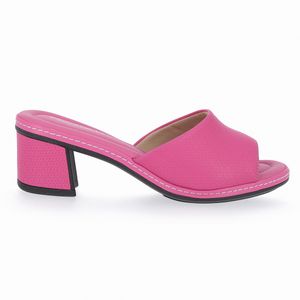 Tamanco Paola Salto Médio Rosa