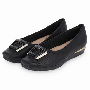PICCADILLY MAXI - Sapato Fernanda Salto Baixo Preto