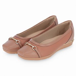 PICCADILLY MAXI - Sapato Fernanda Salto Baixo Terracota