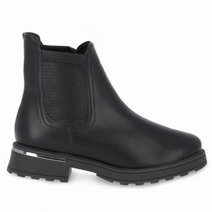PICCADILLY MAXI - Bota Gisa Cano Curto Anabela Médio Preto