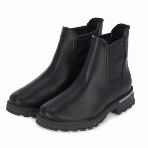 PICCADILLY MAXI - Bota Gisa Cano Curto Anabela Médio Preto