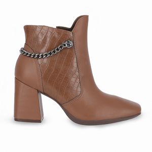 PICCADILLY MAXI - Bota Ana Paula Cano Curto Salto Alto Camel