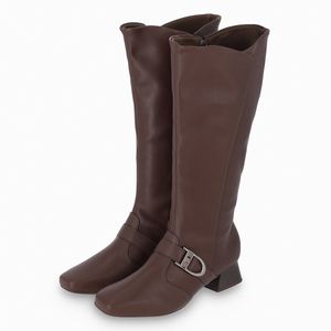 Bota Tati Cano Longo Salto Médio Madeira