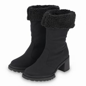 PICCADILLY MAXI - Bota Josi Cano Médio Salto Alto Preto