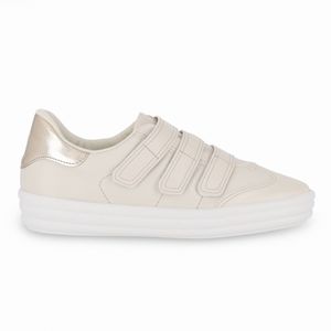 Tênis Lara Iate Anabela Baixo Off White