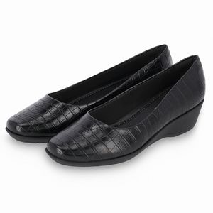 Sapato Ivone Anabela Médio Preto
