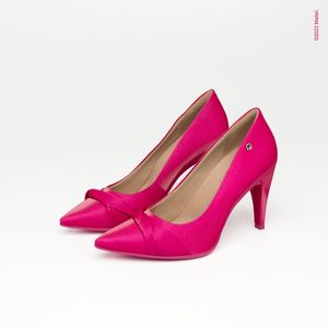 Scarpin Barbie™ Salto Alto Rosa Metal