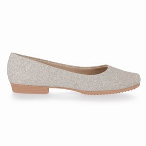 Sapatilha Raquel Salto Baixo Champagne