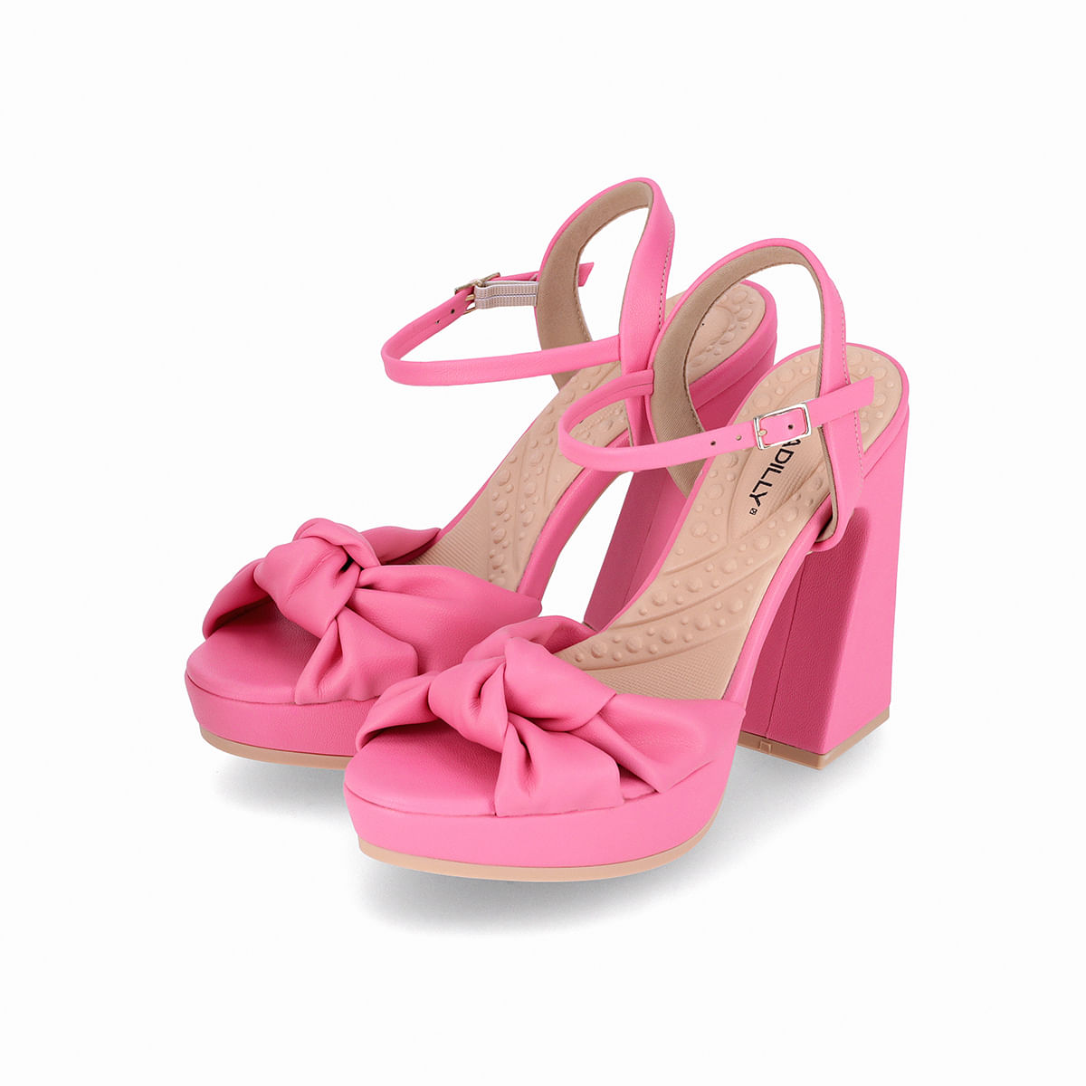 Sandália Cristine Salto Alto Rosa Chiclete - PICCADILLY