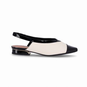 PICCADILLY MAXI - Sapato Slingback Silvia Salto Baixo Natural