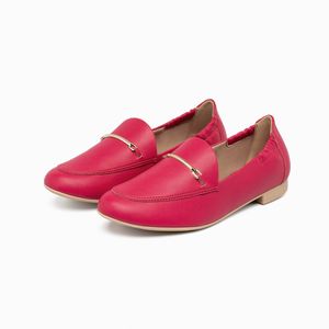 Sapato Loafer Antonela Salto Baixo Pitaya Rosa