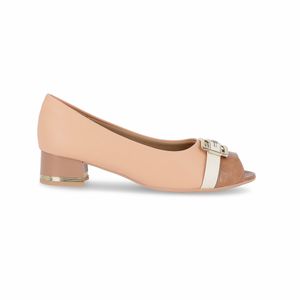 Peep Toe Daiana Salto Médio Rose