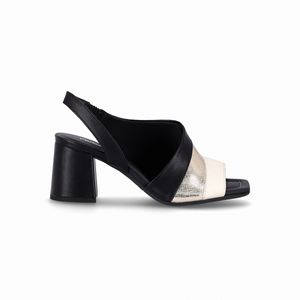 Slingback Flavia Salto Alto Preto
