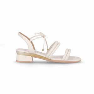 Sandália Lucia Salto Médio Off White