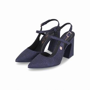 Slingback Bruna Tavares PICCADILLY Salto Alto Navy