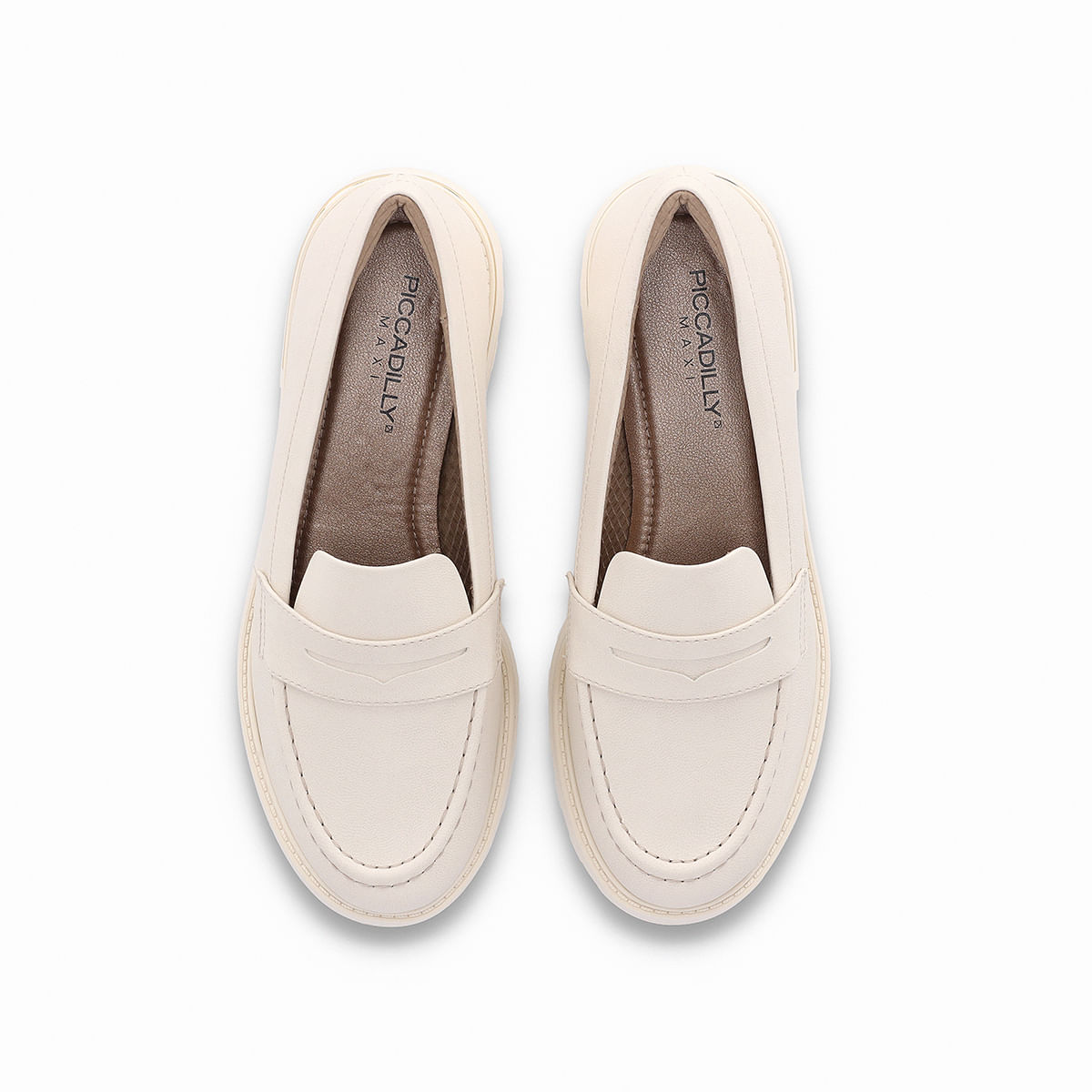 Loafer Gisa Anabela Médio Off White - PICCADILLY