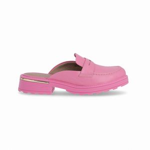 PICCADILLY MAXI – Sapato Mule Gisa Anabela Médio Rosa Chiclete