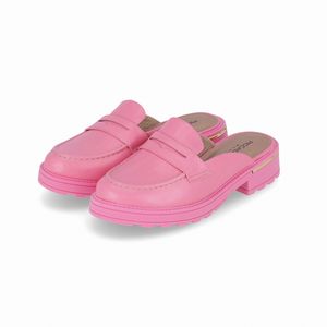 PICCADILLY MAXI – Sapato Mule Gisa Anabela Médio Rosa Chiclete