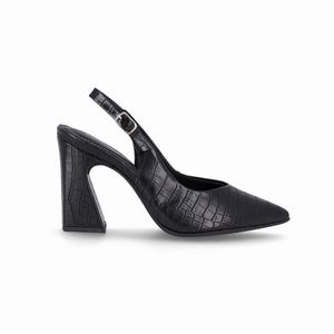 Slingback Carla Anabela Médio Menta/NaturalSilvana Salto Alto Preto